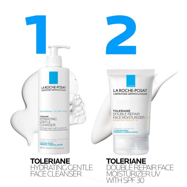 Toleriane Hydrating Gentle Cleanser & Double Repair Face Moisturizer SPF 30 Set - Image 5