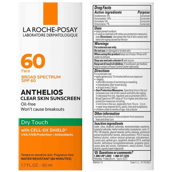 Anthelios Clear Skin Oil Free Sunscreen SPF 60 - Image 6