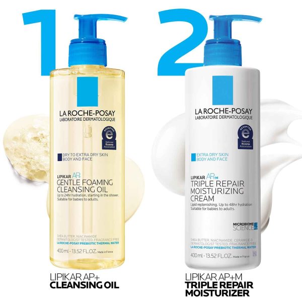 Lipikar AP+ Cleansing Oil & AP+M Moisturizing Cream Set - Image 2